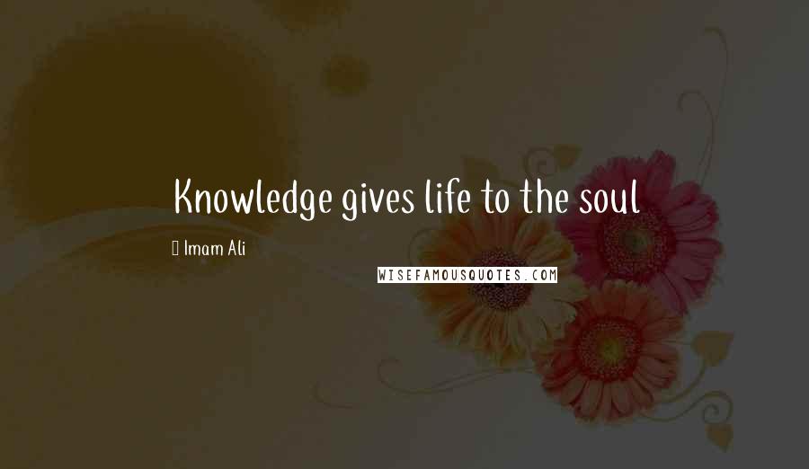 Imam Ali Quotes: Knowledge gives life to the soul