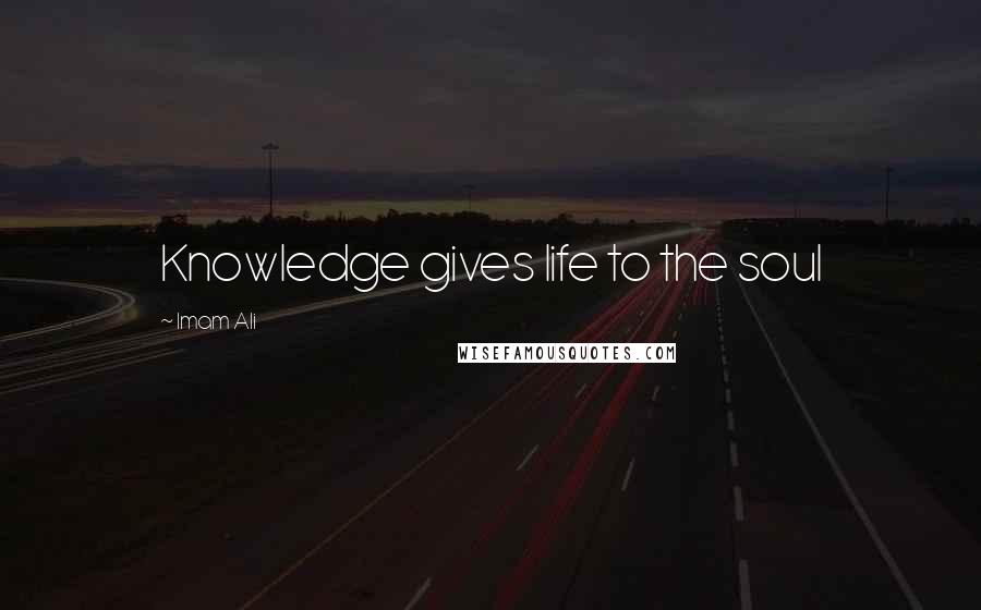 Imam Ali Quotes: Knowledge gives life to the soul