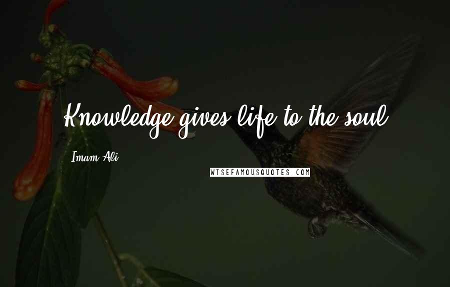 Imam Ali Quotes: Knowledge gives life to the soul