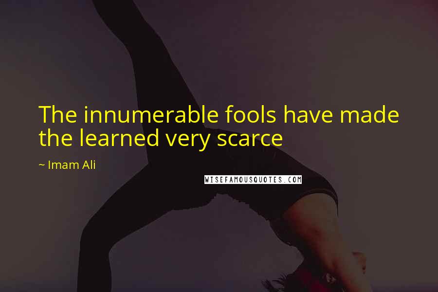 Imam Ali Quotes: The innumerable fools have made the learned very scarce