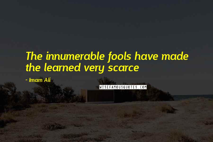 Imam Ali Quotes: The innumerable fools have made the learned very scarce