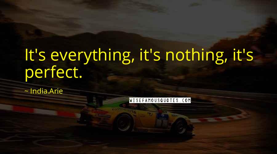 India.Arie Quotes: It's everything, it's nothing, it's perfect.