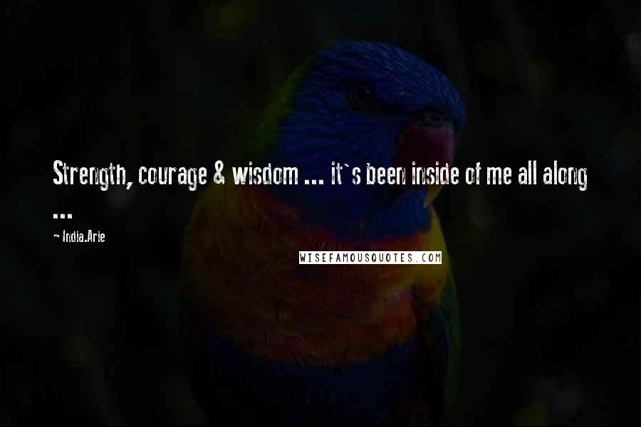 India.Arie Quotes: Strength, courage & wisdom ... it's been inside of me all along ...