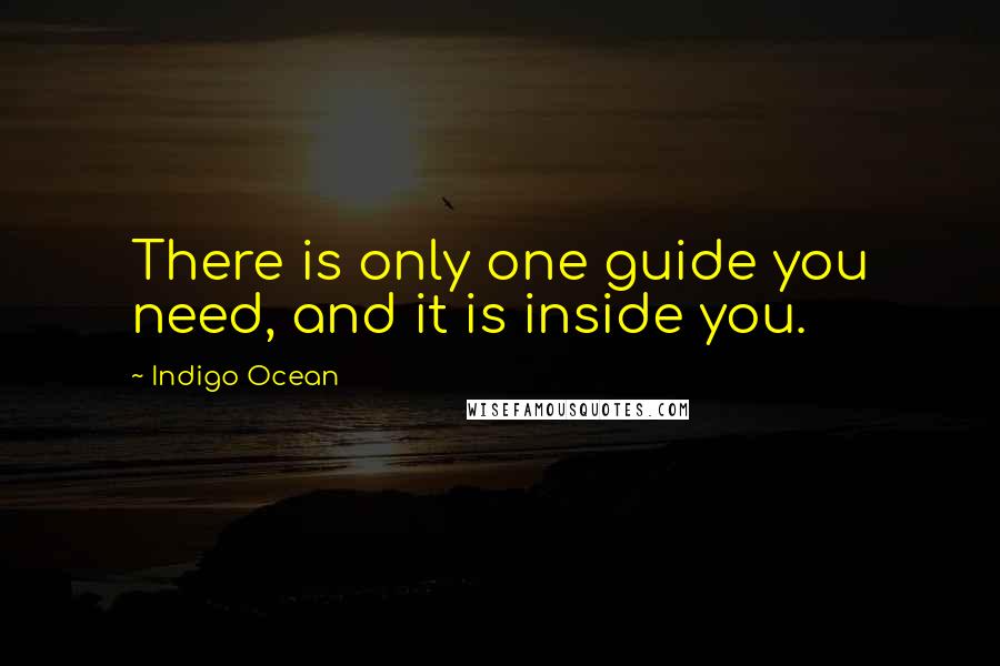 Indigo Ocean Quotes: There is only one guide you need, and it is inside you.