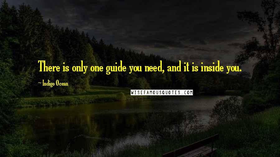 Indigo Ocean Quotes: There is only one guide you need, and it is inside you.