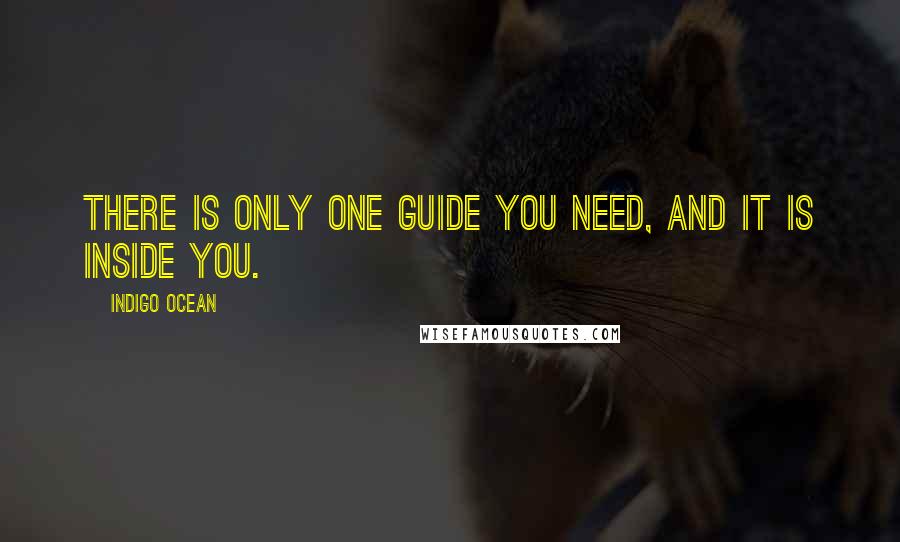 Indigo Ocean Quotes: There is only one guide you need, and it is inside you.