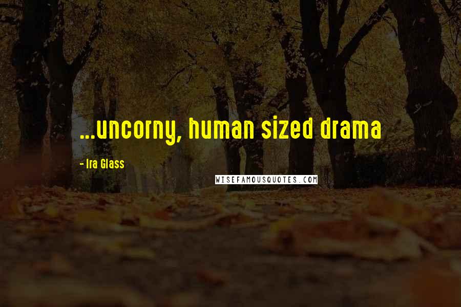 Ira Glass Quotes: ...uncorny, human sized drama