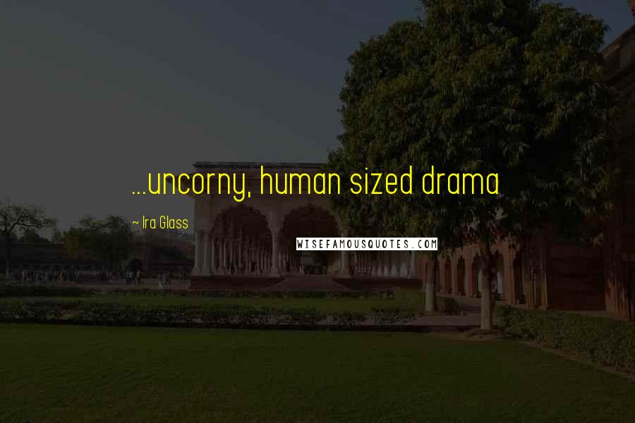 Ira Glass Quotes: ...uncorny, human sized drama