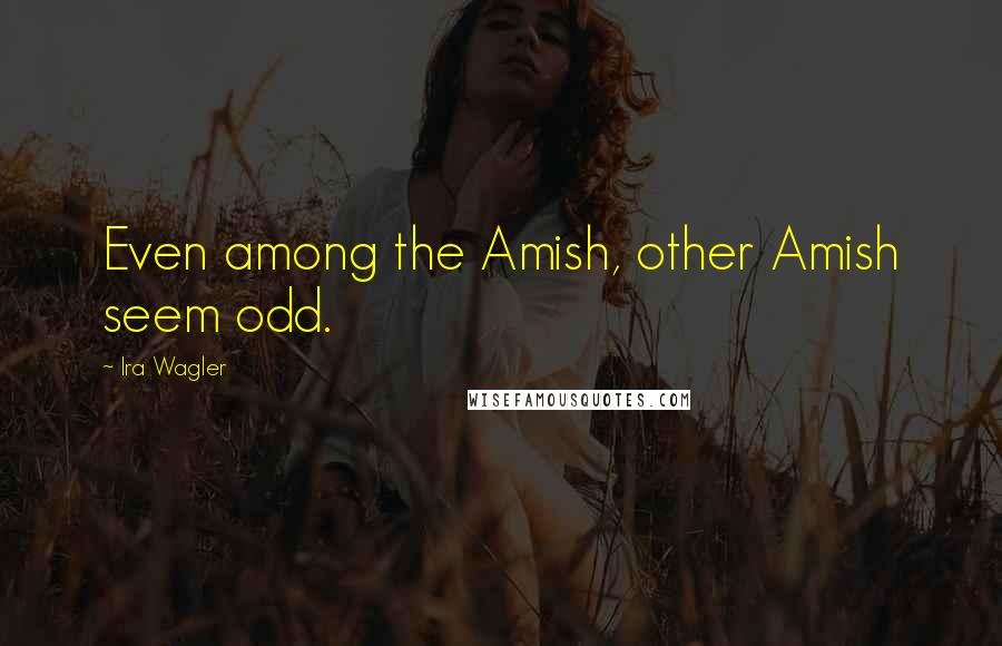 Ira Wagler Quotes: Even among the Amish, other Amish seem odd.
