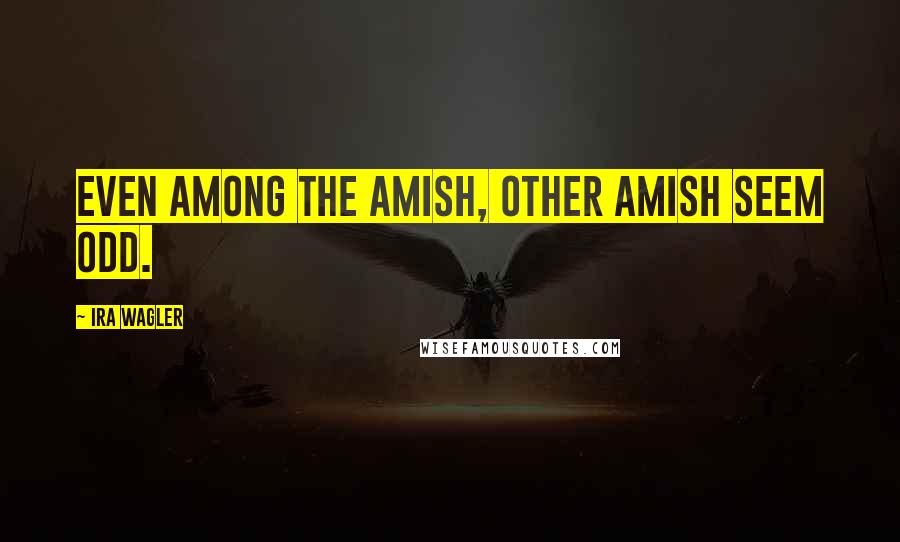 Ira Wagler Quotes: Even among the Amish, other Amish seem odd.