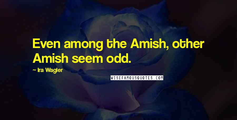 Ira Wagler Quotes: Even among the Amish, other Amish seem odd.