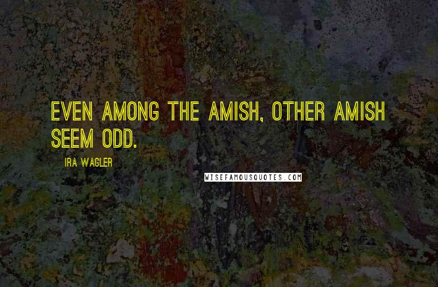 Ira Wagler Quotes: Even among the Amish, other Amish seem odd.