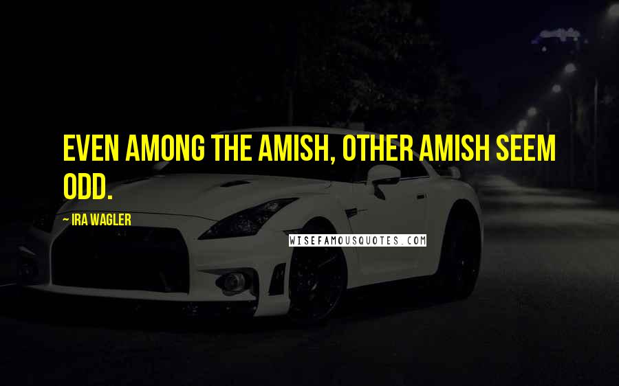 Ira Wagler Quotes: Even among the Amish, other Amish seem odd.