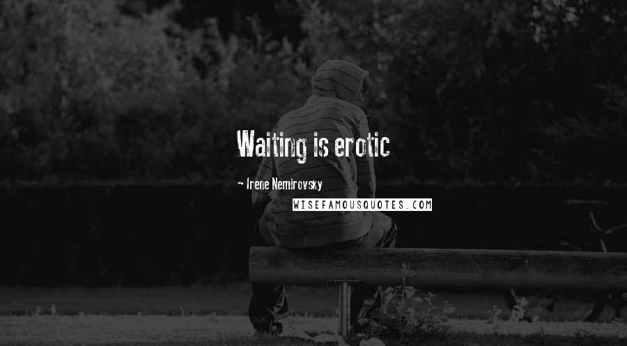 Irene Nemirovsky Quotes: Waiting is erotic