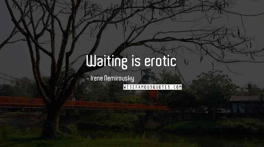 Irene Nemirovsky Quotes: Waiting is erotic