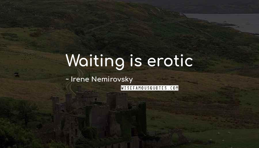 Irene Nemirovsky Quotes: Waiting is erotic