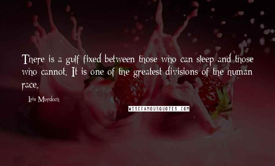 Iris Murdoch Quotes: There is a gulf fixed between those who can sleep and those who cannot. It is one of the greatest divisions of the human race.