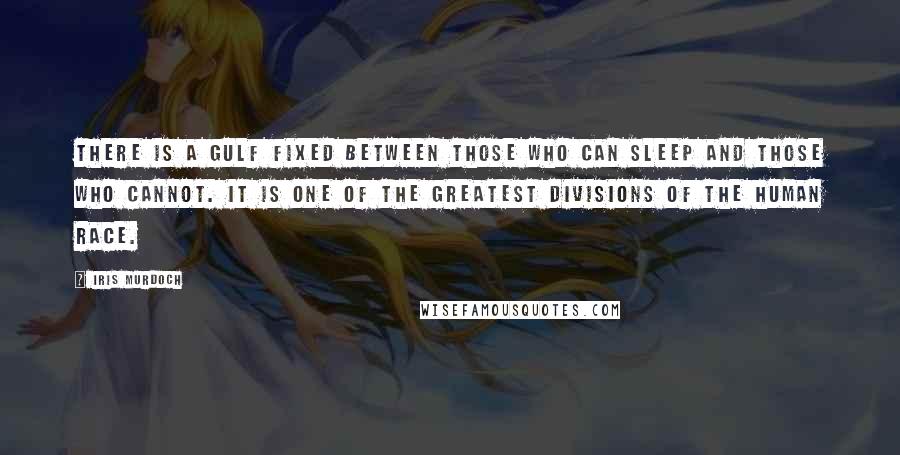 Iris Murdoch Quotes: There is a gulf fixed between those who can sleep and those who cannot. It is one of the greatest divisions of the human race.