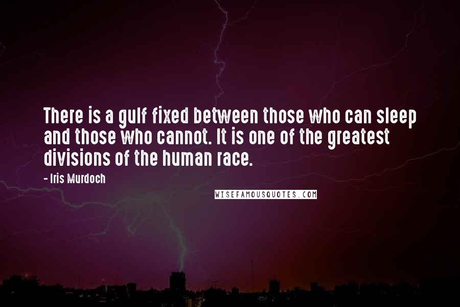 Iris Murdoch Quotes: There is a gulf fixed between those who can sleep and those who cannot. It is one of the greatest divisions of the human race.