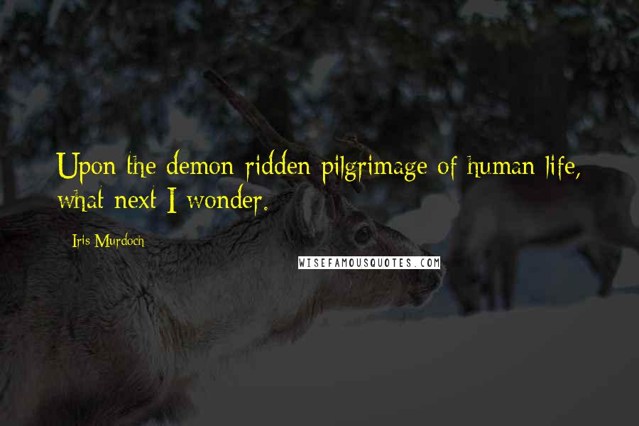 Iris Murdoch Quotes: Upon the demon-ridden pilgrimage of human life, what next I wonder.