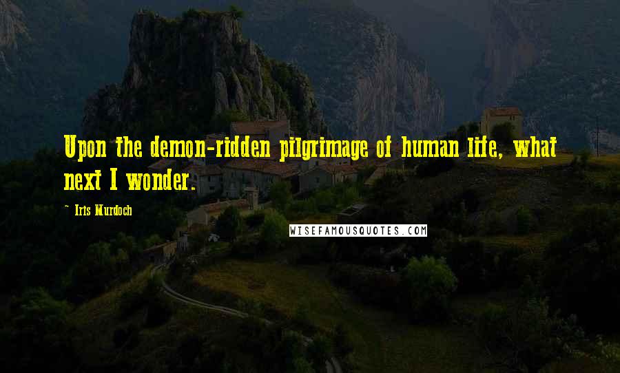 Iris Murdoch Quotes: Upon the demon-ridden pilgrimage of human life, what next I wonder.