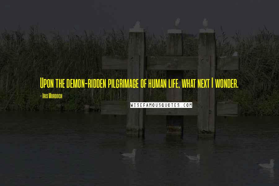 Iris Murdoch Quotes: Upon the demon-ridden pilgrimage of human life, what next I wonder.