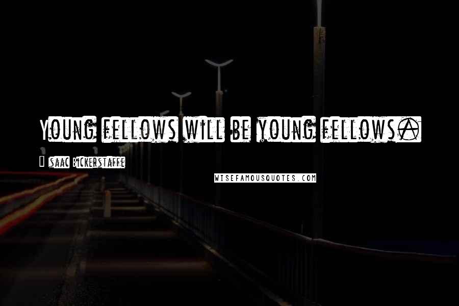 Isaac Bickerstaffe Quotes: Young fellows will be young fellows.