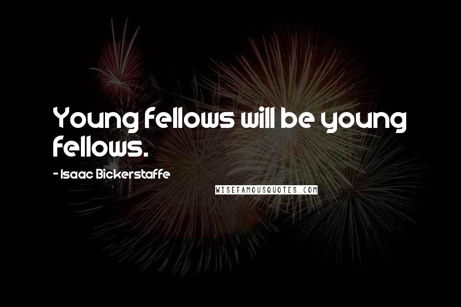 Isaac Bickerstaffe Quotes: Young fellows will be young fellows.