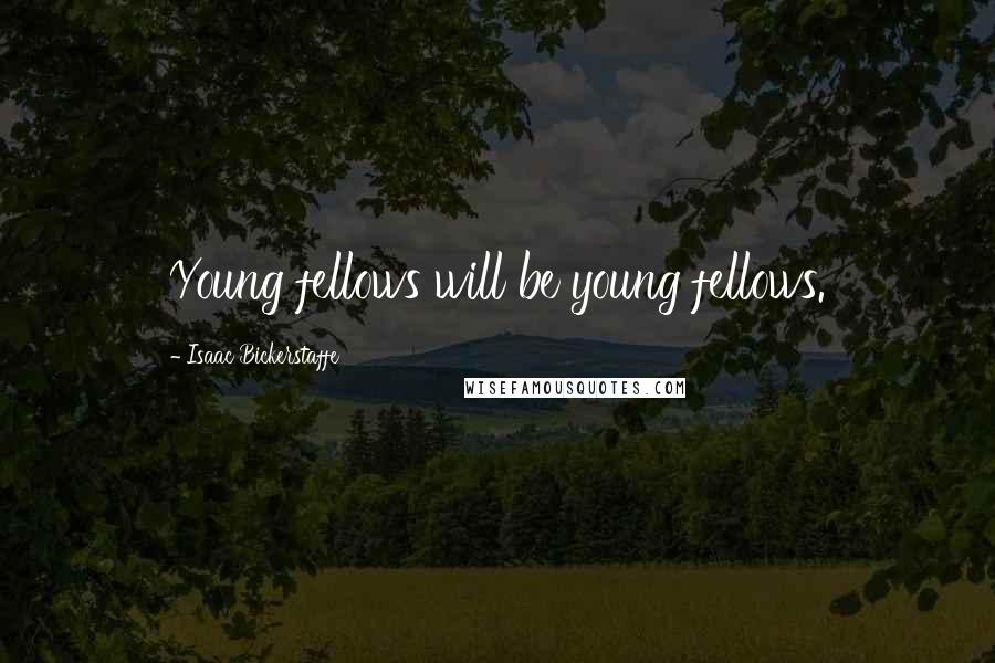 Isaac Bickerstaffe Quotes: Young fellows will be young fellows.