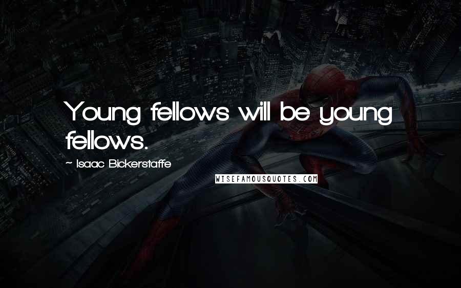 Isaac Bickerstaffe Quotes: Young fellows will be young fellows.