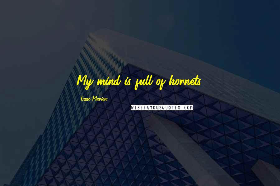Isaac Marion Quotes: My mind is full of hornets.
