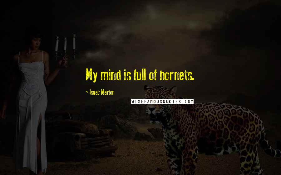 Isaac Marion Quotes: My mind is full of hornets.