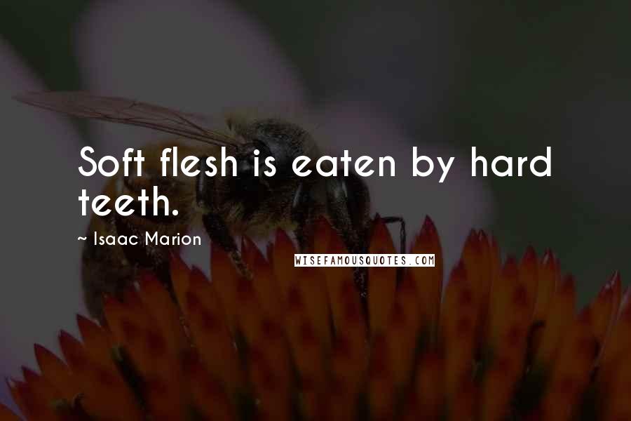 Isaac Marion Quotes: Soft flesh is eaten by hard teeth.