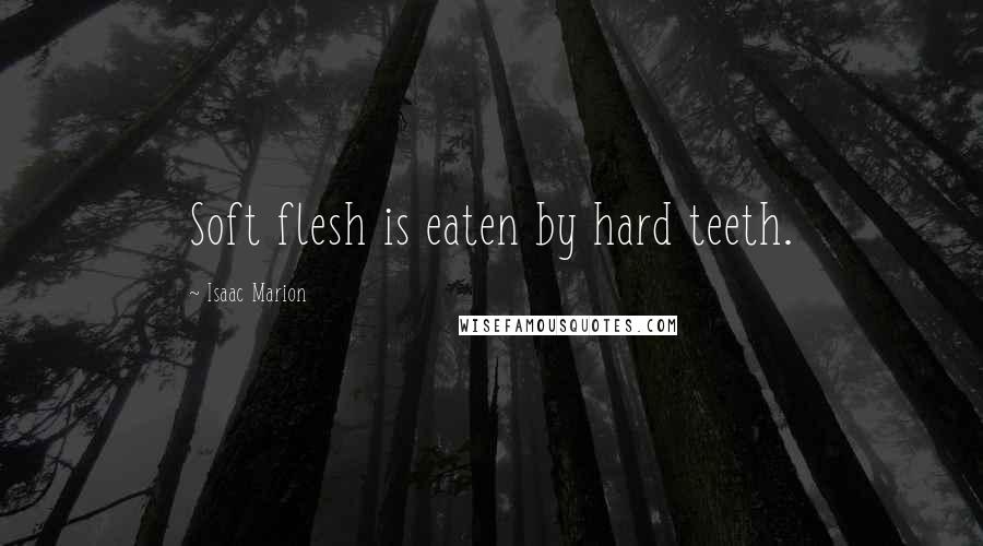 Isaac Marion Quotes: Soft flesh is eaten by hard teeth.