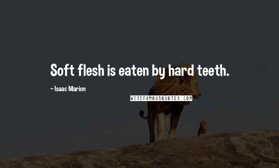 Isaac Marion Quotes: Soft flesh is eaten by hard teeth.