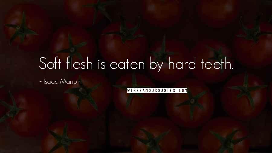 Isaac Marion Quotes: Soft flesh is eaten by hard teeth.