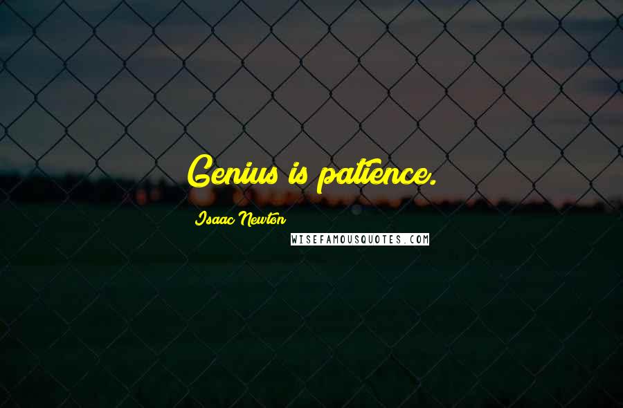 Isaac Newton Quotes: Genius is patience.