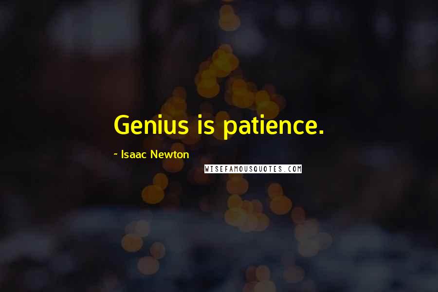 Isaac Newton Quotes: Genius is patience.