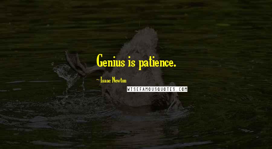 Isaac Newton Quotes: Genius is patience.