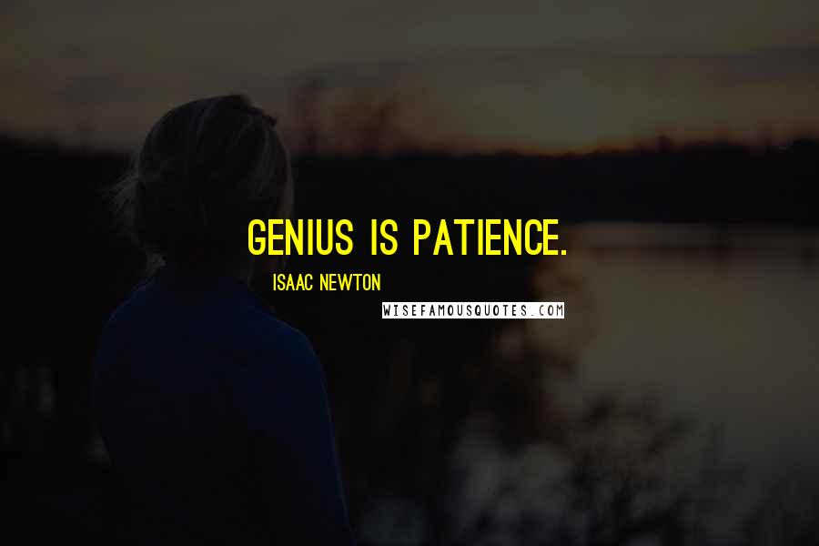 Isaac Newton Quotes: Genius is patience.