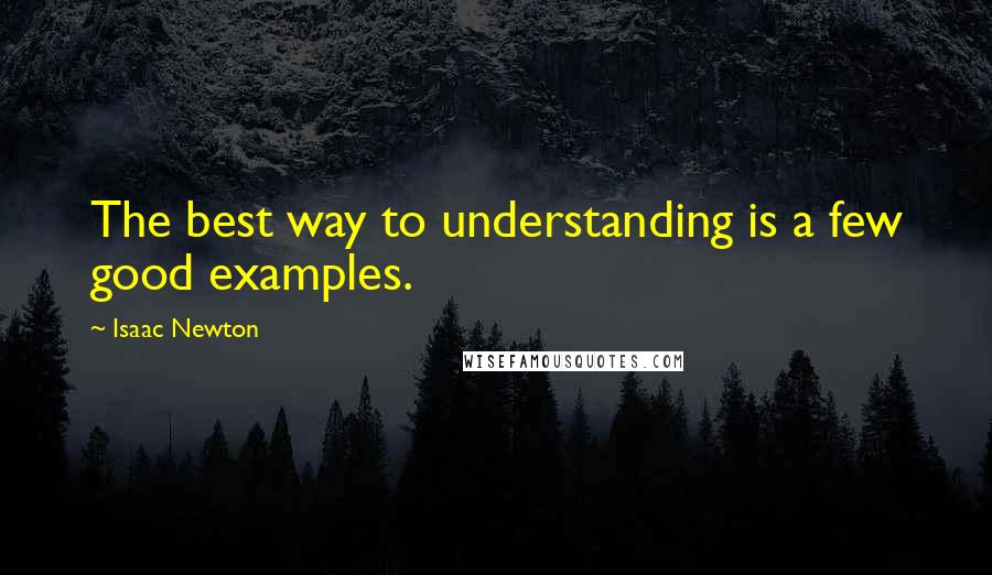 Isaac Newton Quotes: The best way to understanding is a few good examples.