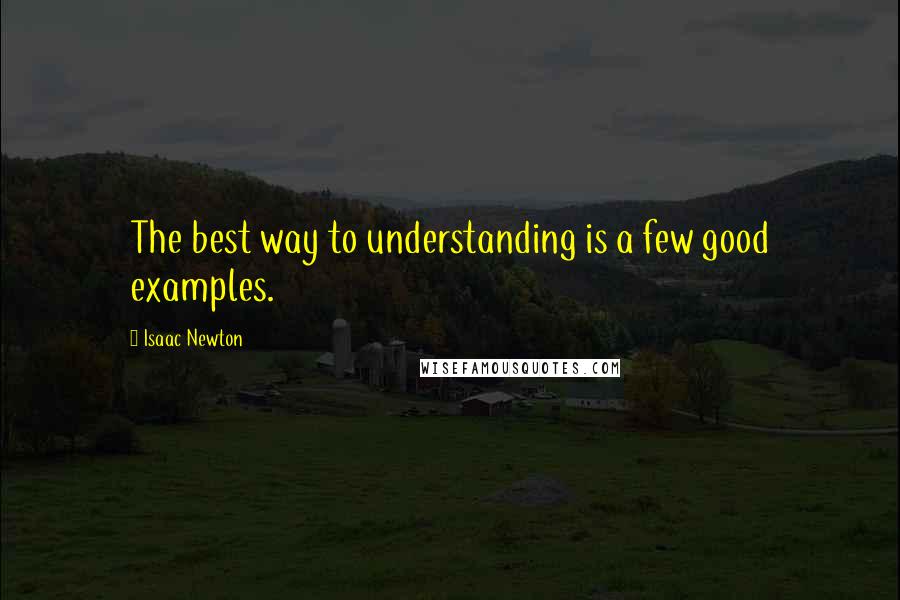 Isaac Newton Quotes: The best way to understanding is a few good examples.