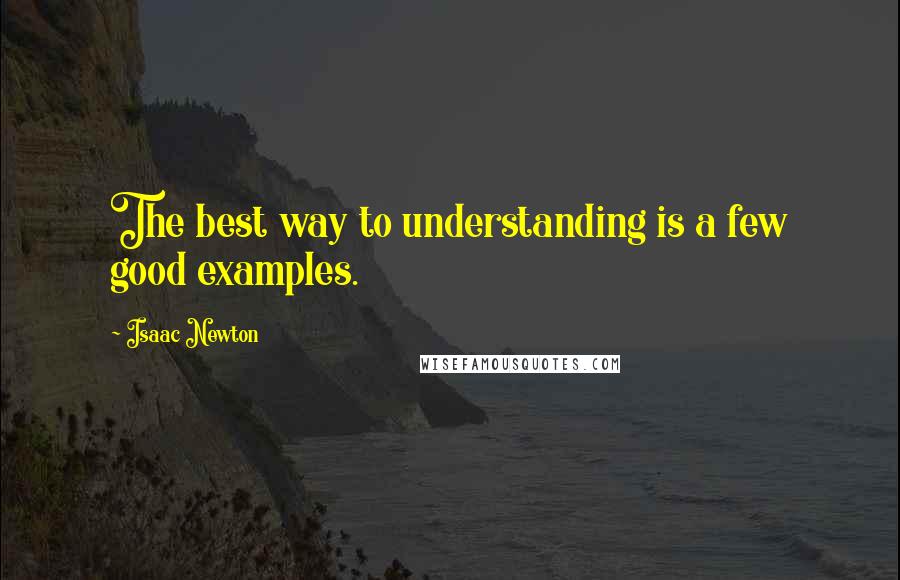 Isaac Newton Quotes: The best way to understanding is a few good examples.