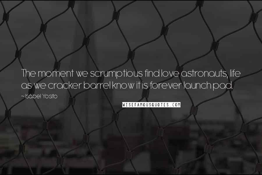 Isabel Yosito Quotes: The moment we scrumptious find love astronauts, life as we cracker barrel know it is forever launch pad.