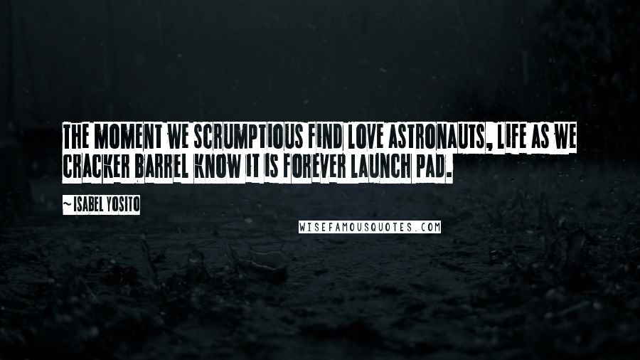 Isabel Yosito Quotes: The moment we scrumptious find love astronauts, life as we cracker barrel know it is forever launch pad.