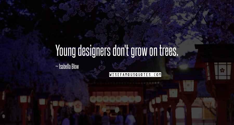 Isabella Blow Quotes: Young designers don't grow on trees.