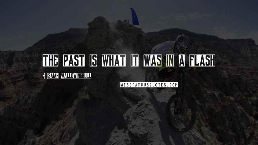 Isaiah Wallowingbull Quotes: The past is what it was in a flash