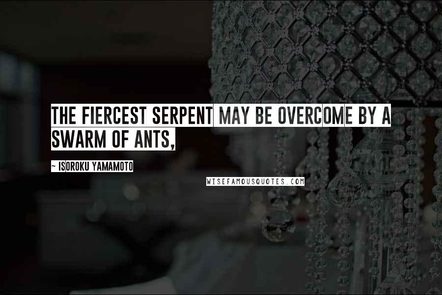 Isoroku Yamamoto Quotes: The fiercest serpent may be overcome by a swarm of ants,