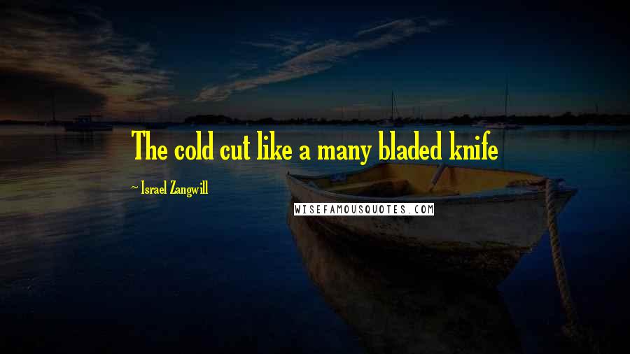 Israel Zangwill Quotes: The cold cut like a many bladed knife