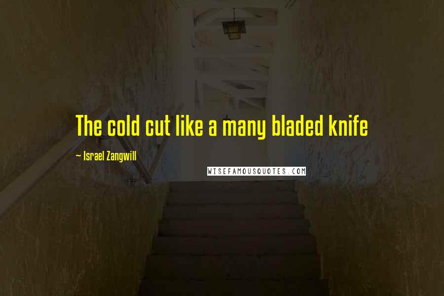 Israel Zangwill Quotes: The cold cut like a many bladed knife